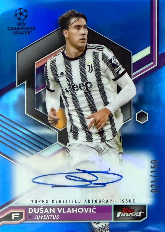 Dusan Vlahovic Autograph Numbered /150 Topps Finest