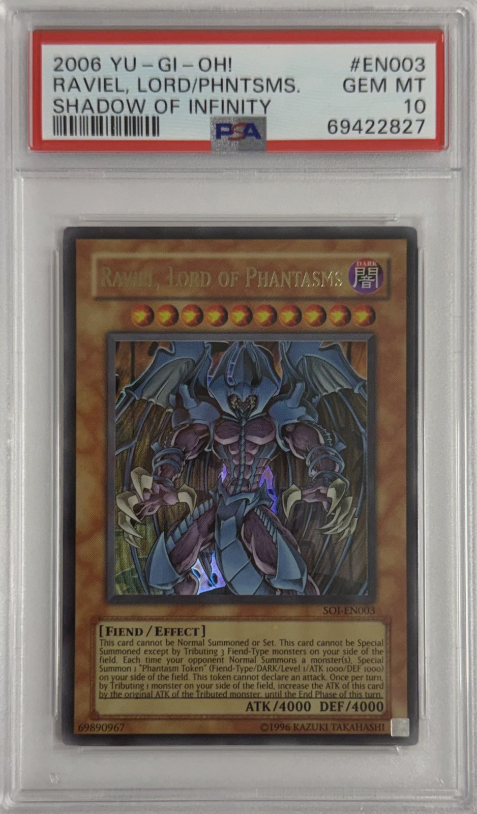 Raviel, Lord of Phantasms (V.1 - Ultra Rare)(GRADED)(PSA)