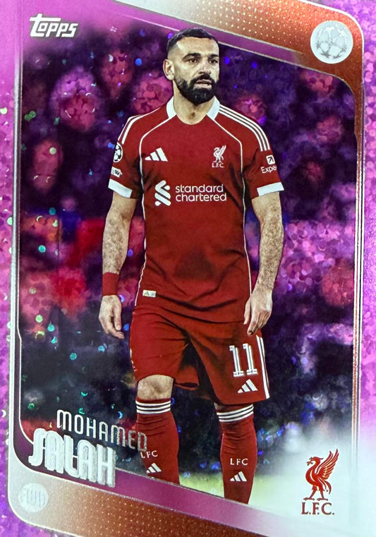 Mohamed Salah Pink Sparcle Parallel Topps Flagship