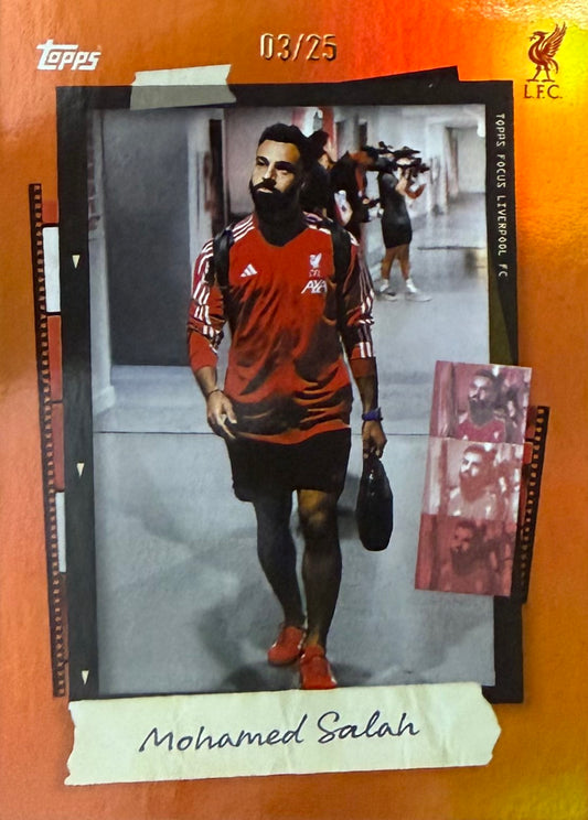 Mohamed Salah Numbered /25 Topps Focus Liverpool