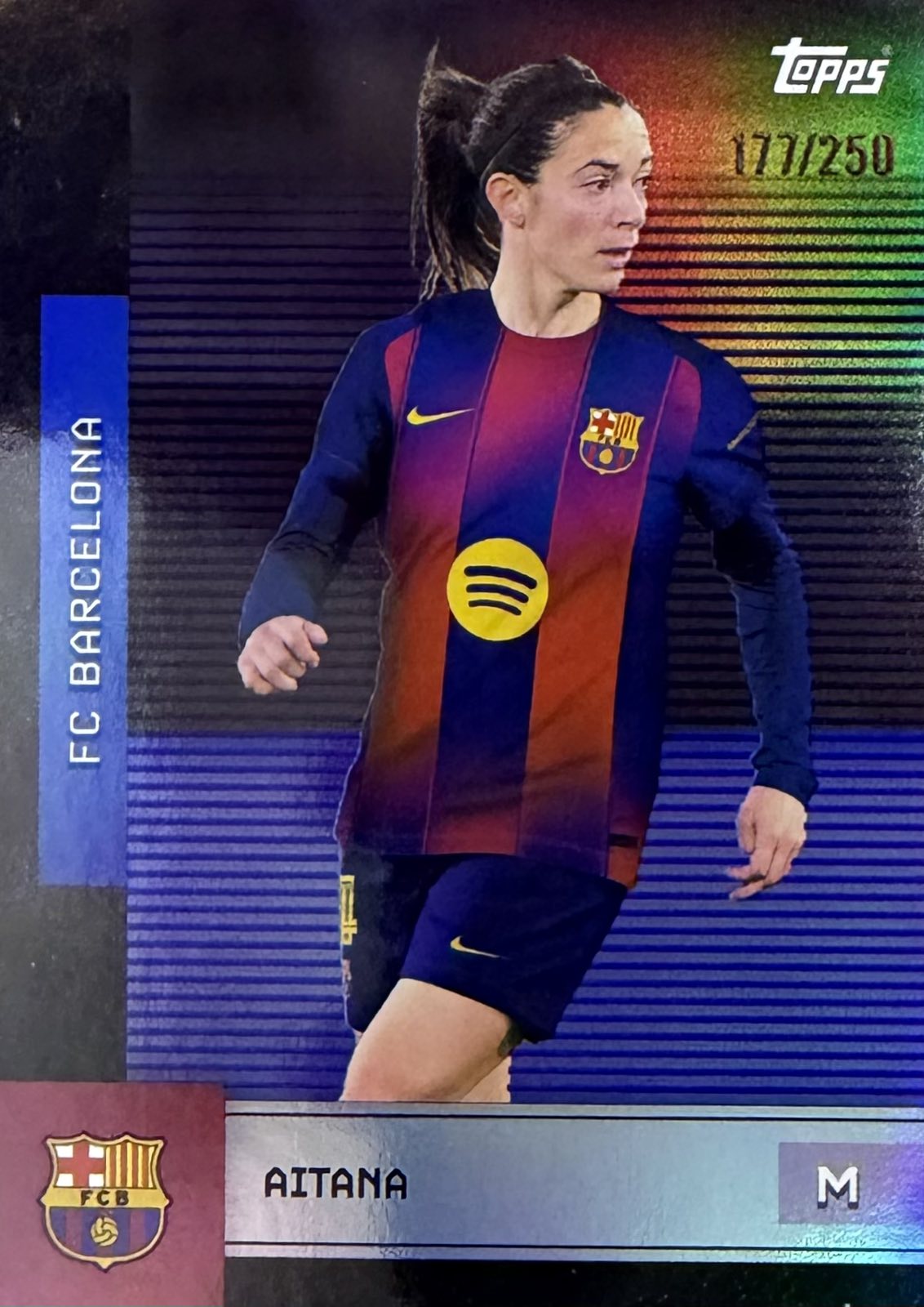 Aitana Bonmati Numbered /250 Topps Barcelona Team Set