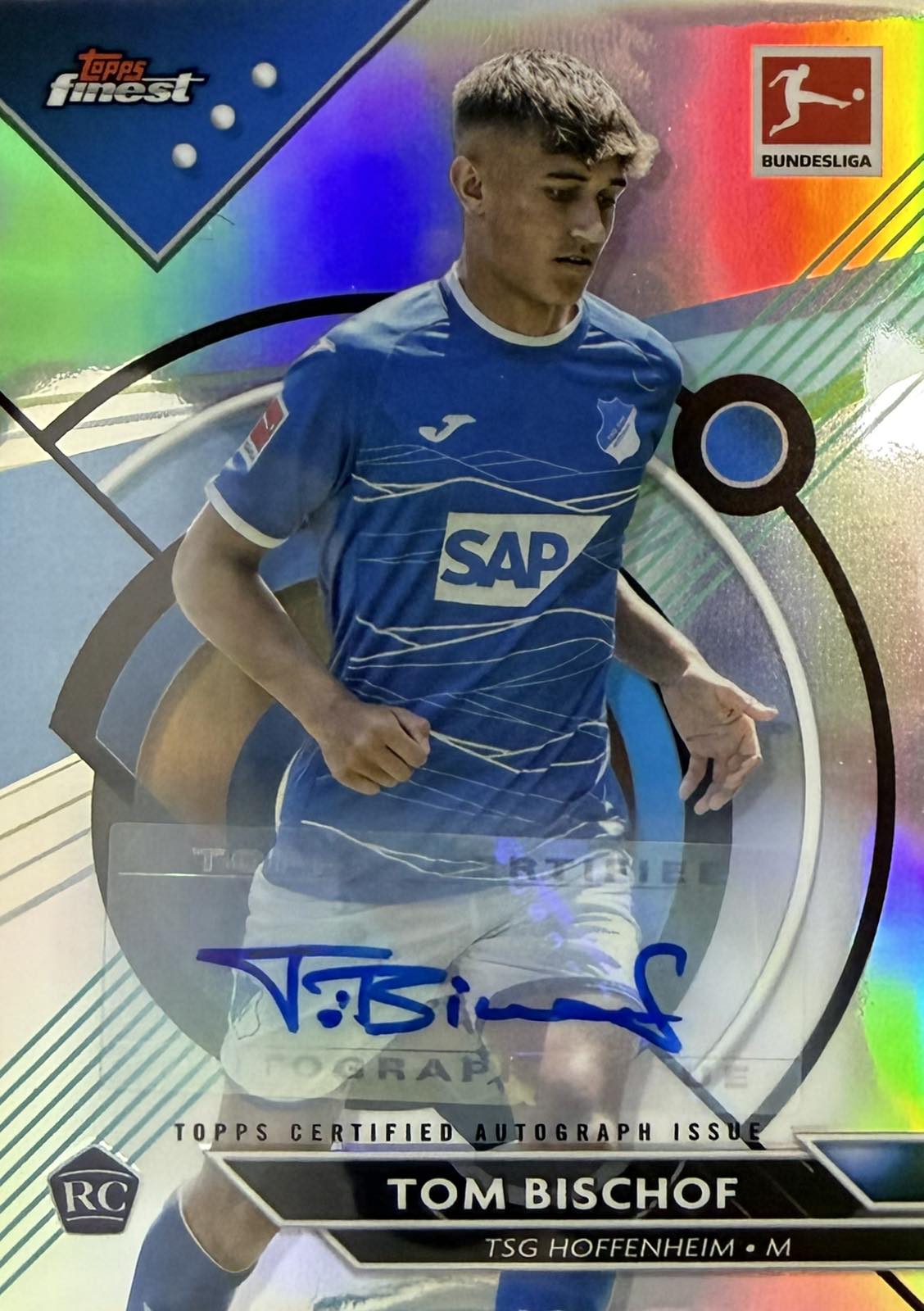 Tom Bischof Rookie Autograph Topps Finest Bundesliga