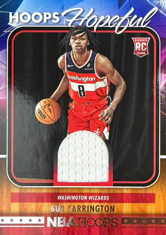 Bub Carrington Rookie Patch Panini NBA Hoops