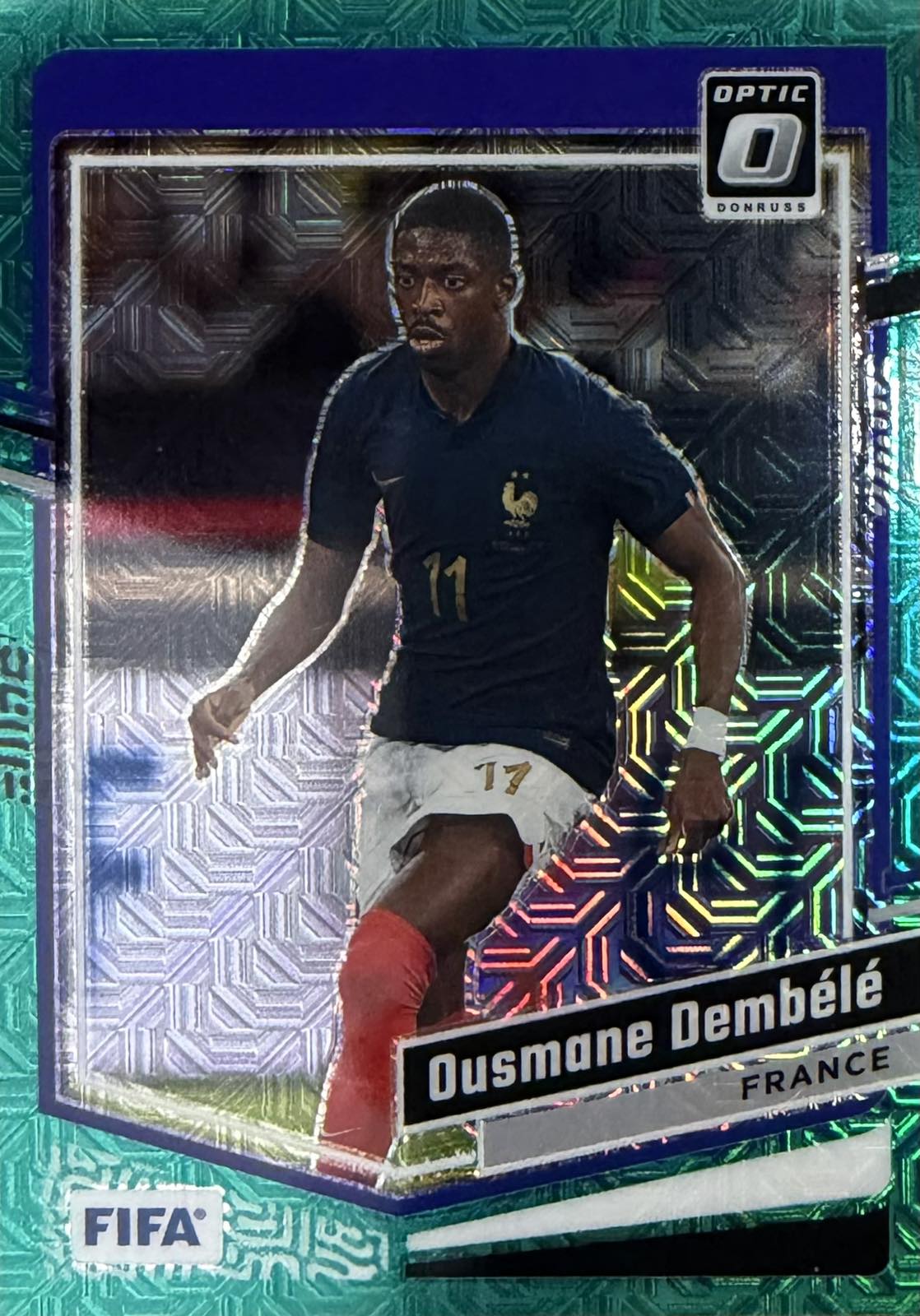 Ousmane Dembele Numbered /49 Panini Donruss Optic