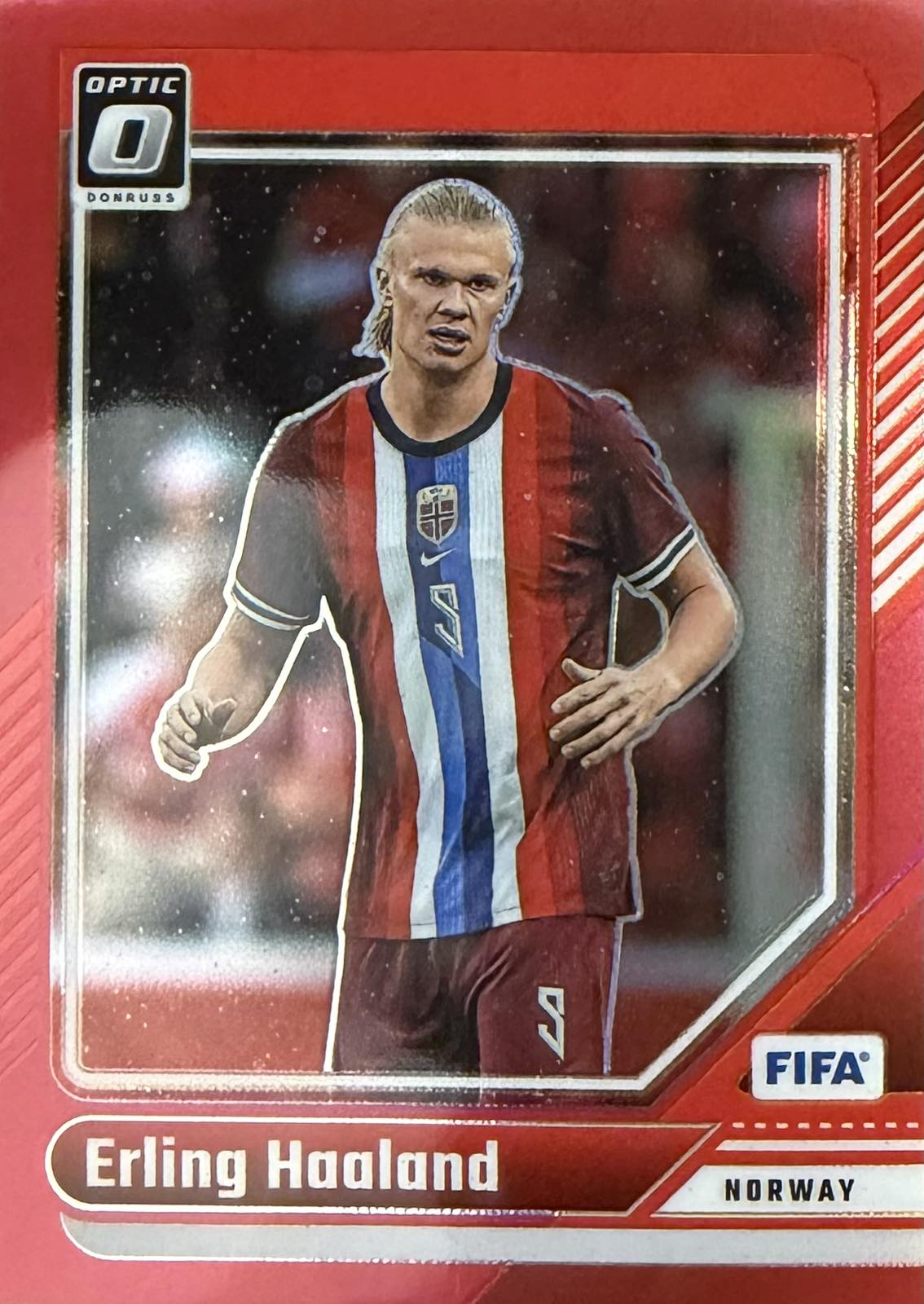 Erling Haaland Numbered /299 Panini Donruss Optic