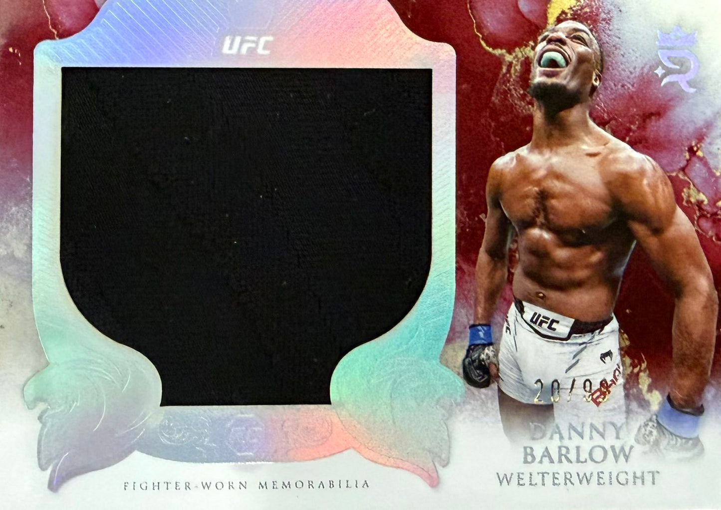 Danny Barlow Fighter-Worn Patch Numbered /99 Topps Royalty