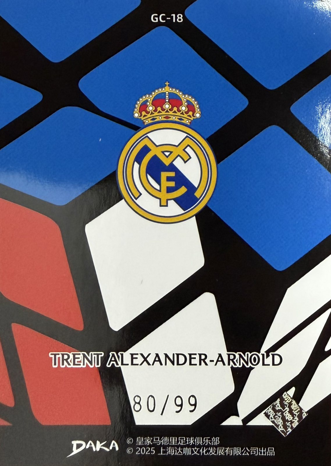 Trent Alexander-Arnold Numbered /99 Daka Real Madrid
