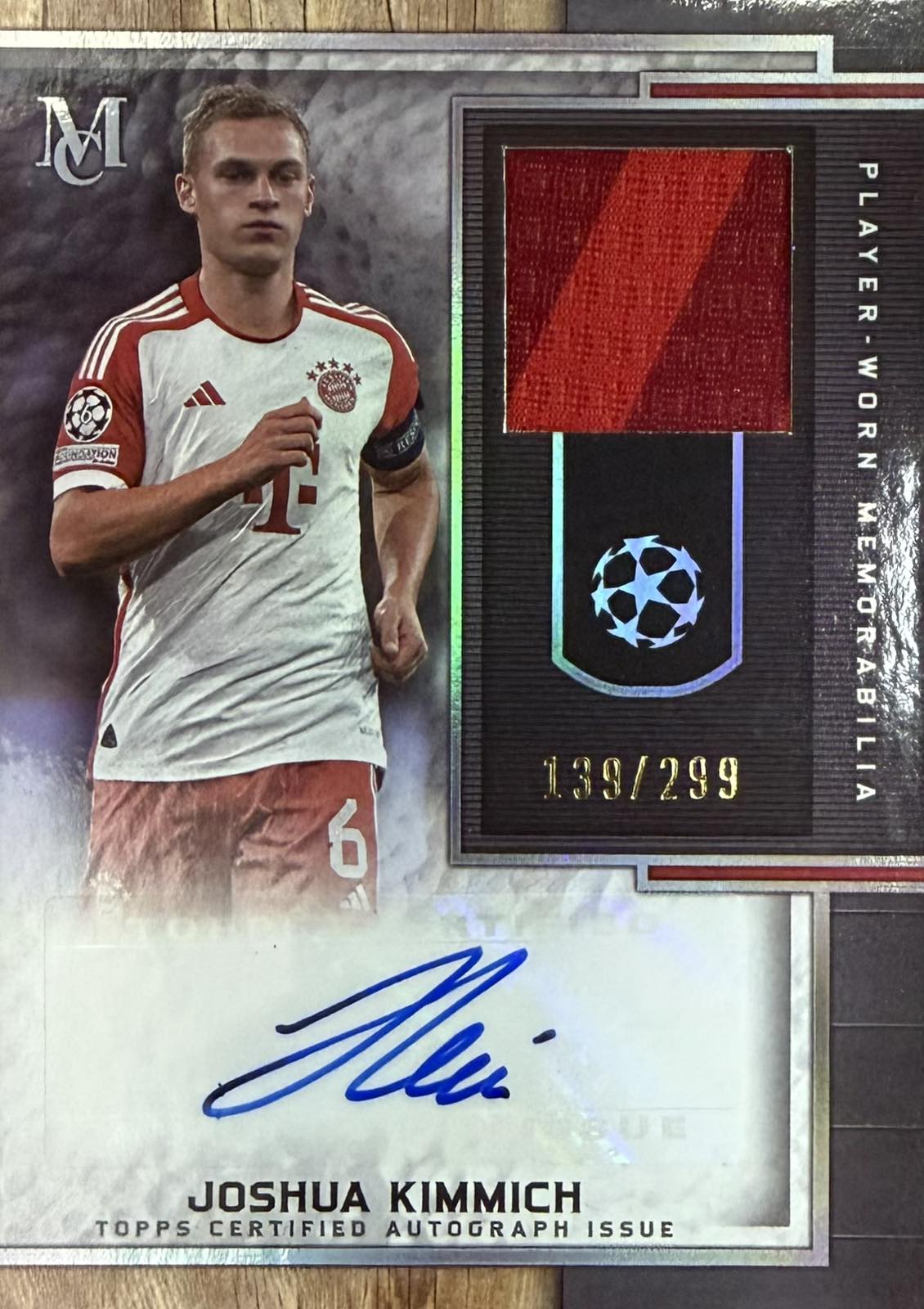 Joshua Kimmich Player-Worn Patch Autograph Numbered /299 Topps Museum