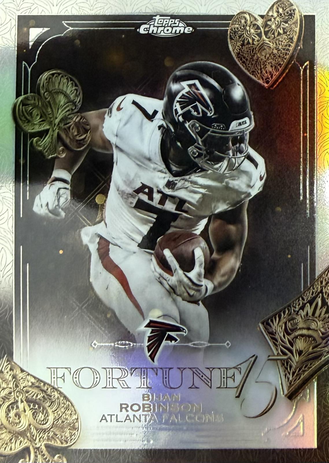 Bijan Robinson Fortune Refractor Topps Chrome NFL
