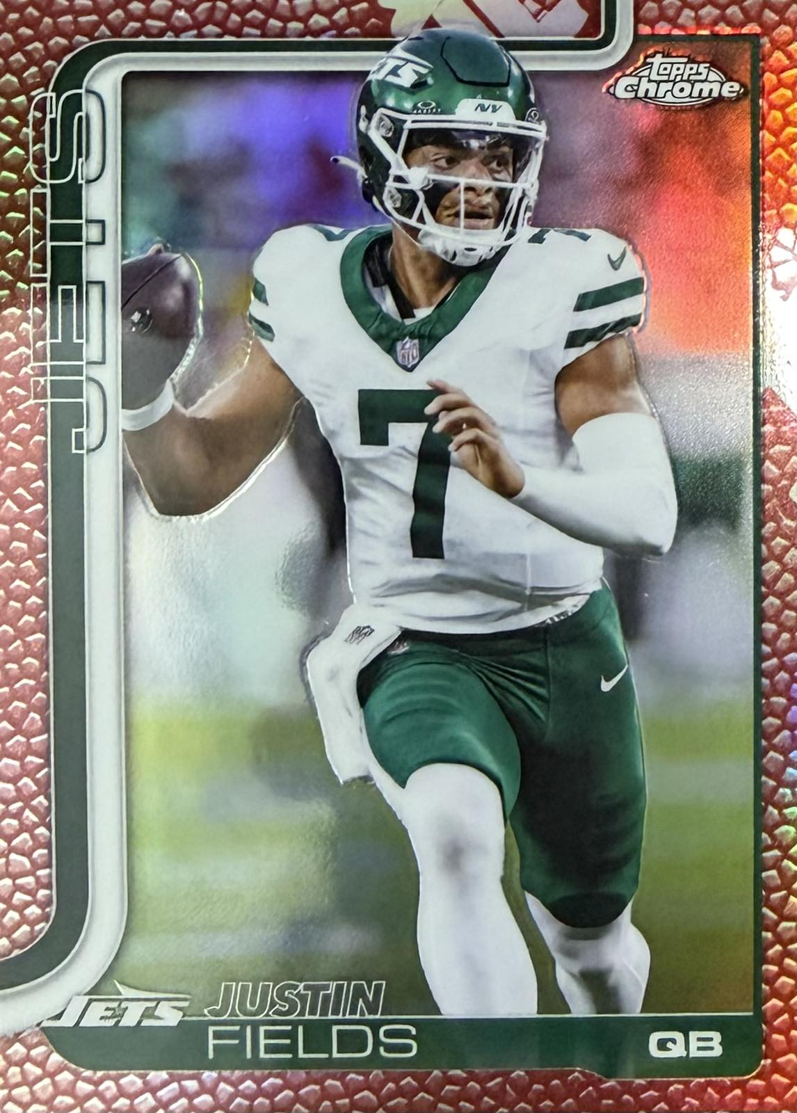 Justin Fields Pigskin Refractor Topps Chrome NFL
