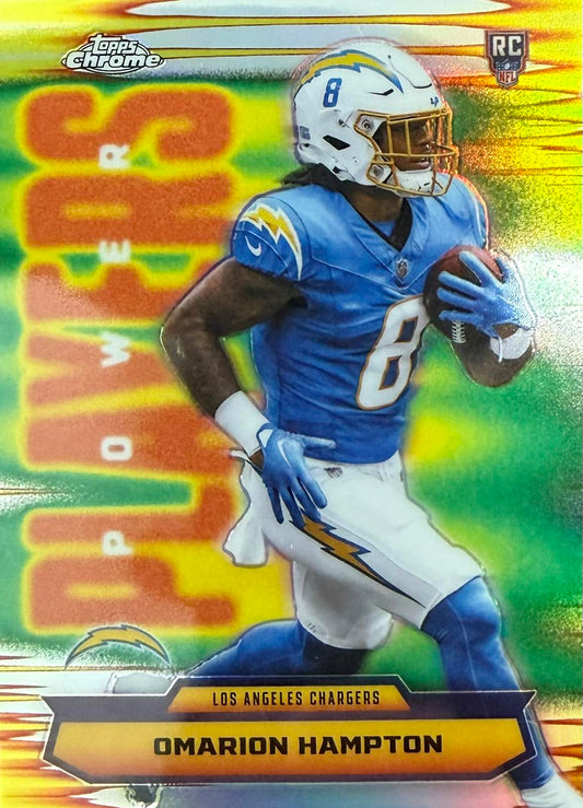 Omarion Hampton Rookie Power Players Refractor Topps Chrome NFL