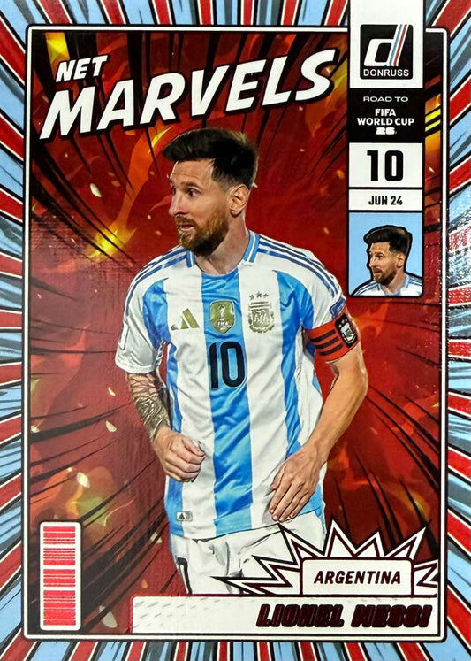 Lionel Messi Net Marvels Red Parallel Panini Donruss