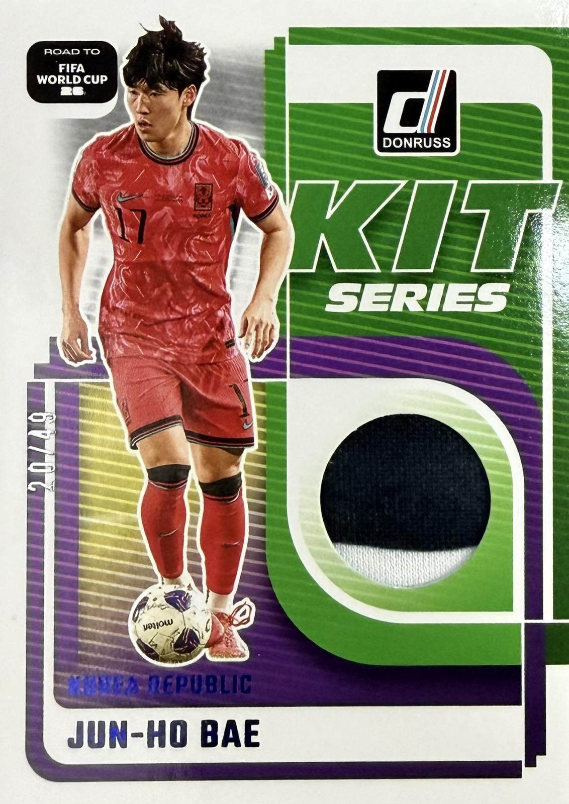 Jun-Ho Bae Patch Numbered /49 Panini Donruss World Cup