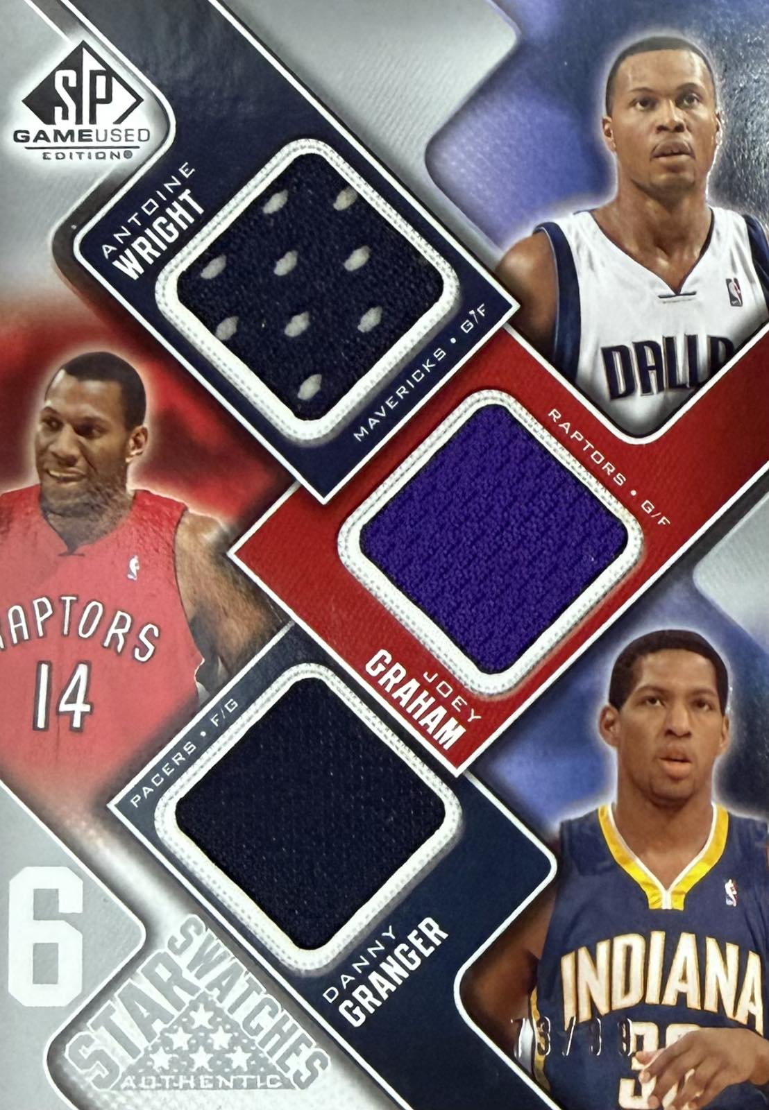 Nate Robinson/Gerald Green/Hakim Warrick/Antoine Wright/Joey Graham/Danny Granger 6 Game-Worn Patch Numbered /99 Star Swatches