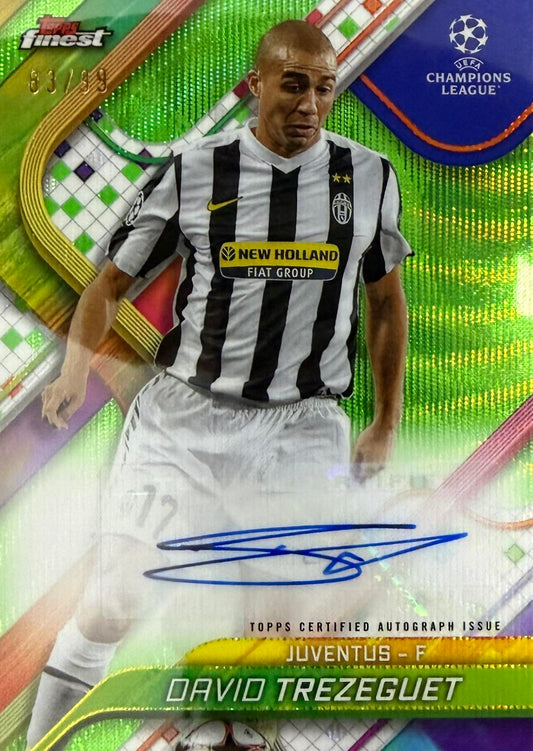 David Trezeguet Autograph Numbered /99 Topps Finest