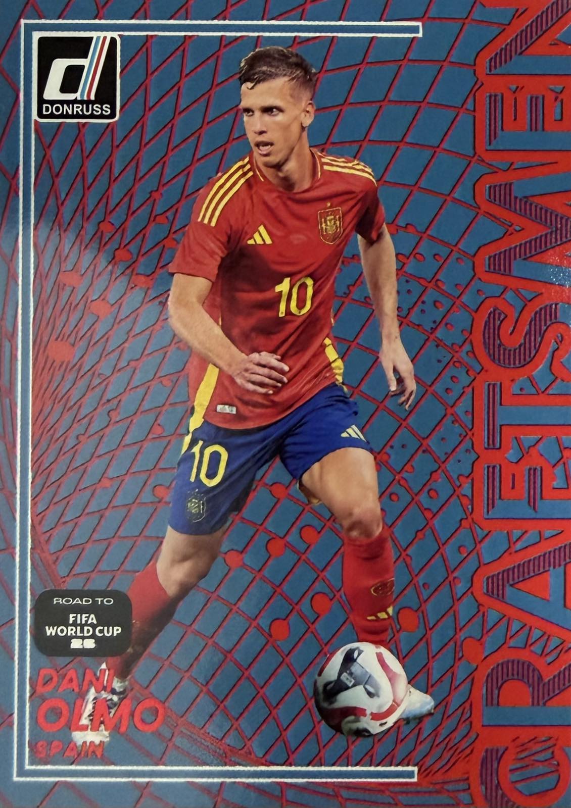 Dani Olmo Craftsmen Red Parallel Donruss World Cup