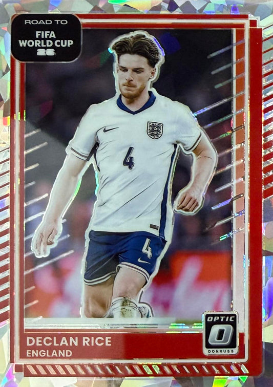Declan Rice Cracked Ice Donruss Optic World Cup