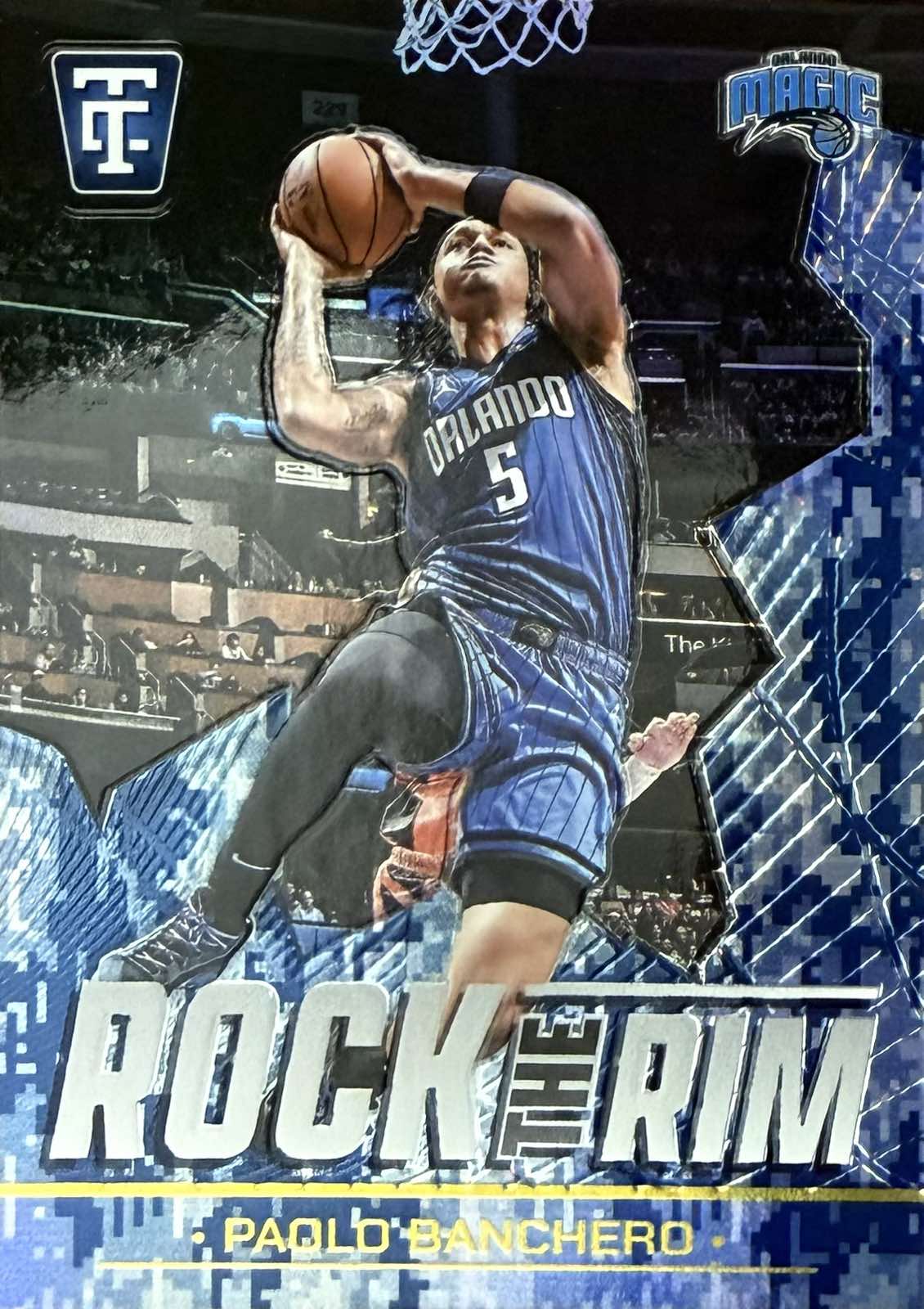 Paolo Banchero Numbered /35 Rock The Rim Blue Camo Panini Totally Certified