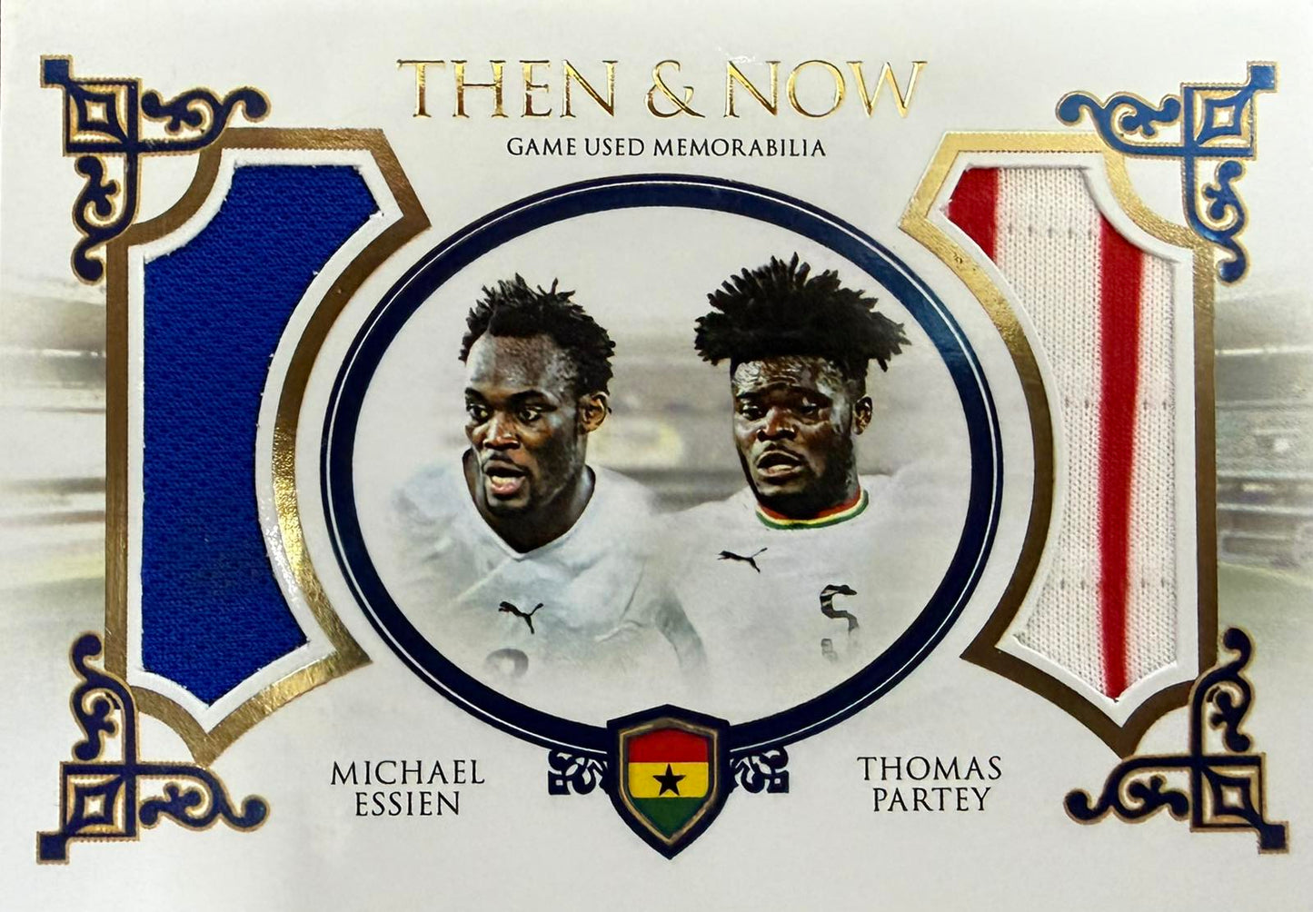 Michael Essien / Thomas Partey Dual Game-Worn Patch Numbered /15 Futera Unique