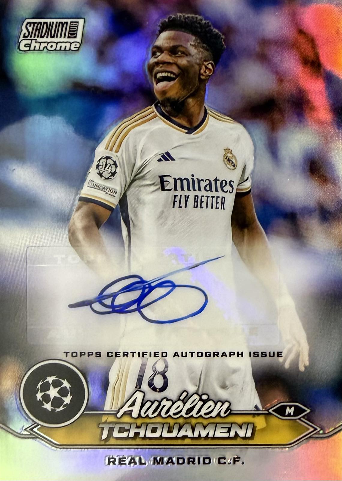 Aurelien Tchouameni Autograph Topps Stadium Club Chrome