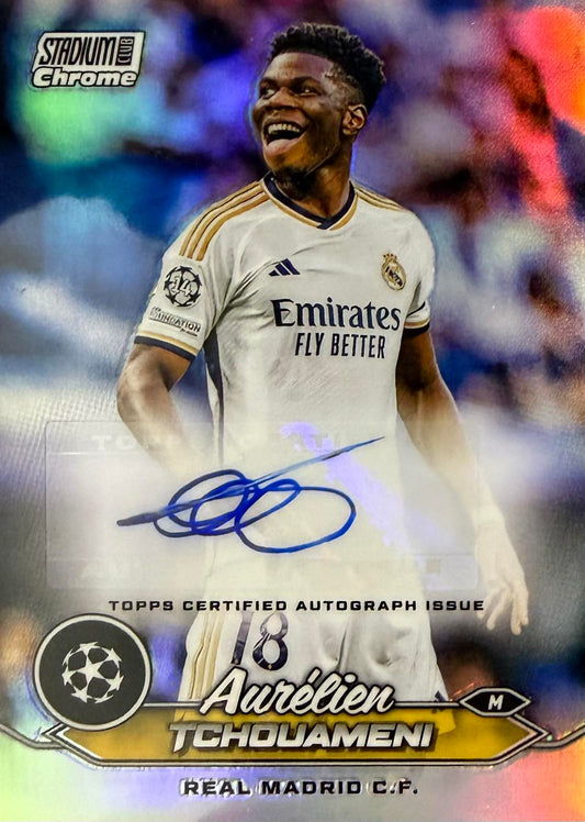 Aurelien Tchouameni Autograph Topps Stadium Club Chrome