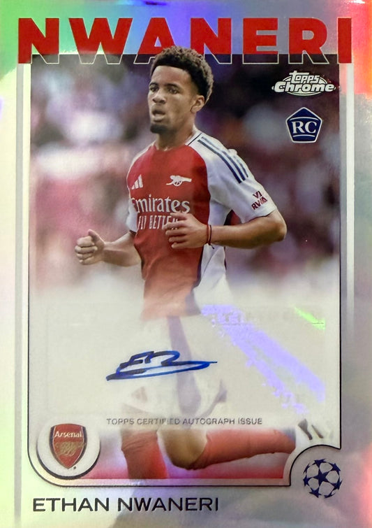 Ethan Nwaneri Rookie Autograph Topps Chrome UCC