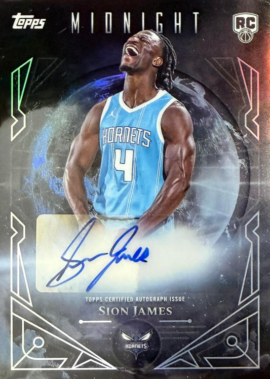 Sion James Rookie Autograph Topps Midnight