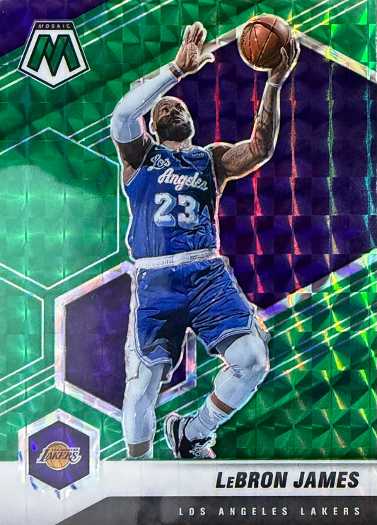 Lebron James Green Mosaic Prizm Panini Mosaic