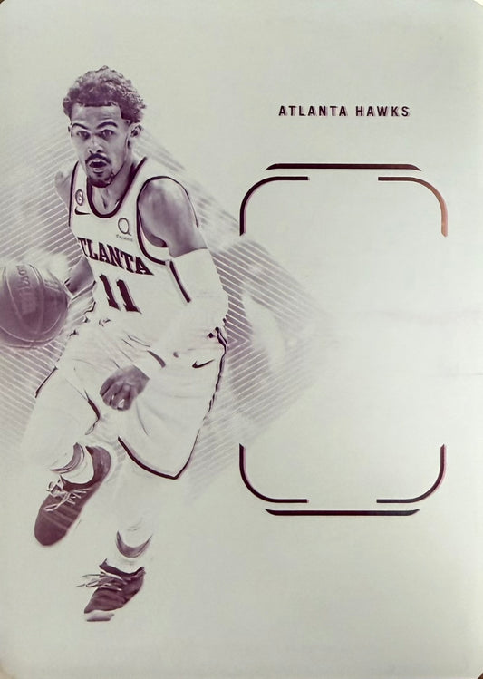 Trae Young Magenta Printing Plate 1/1 One of One Panini Flawless