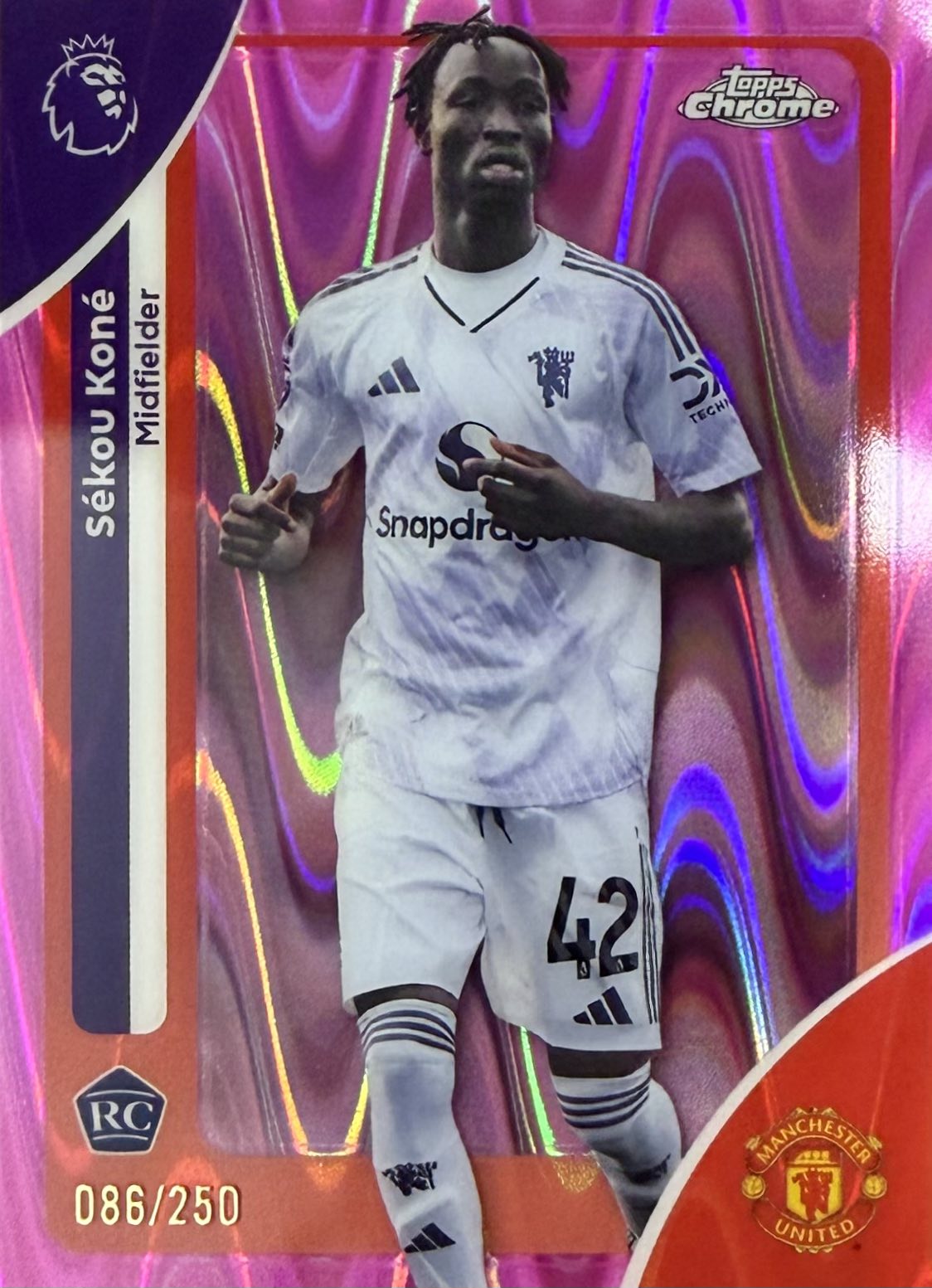 Sekou Kone Rookie Numbered /250 Topps Chrome EPL