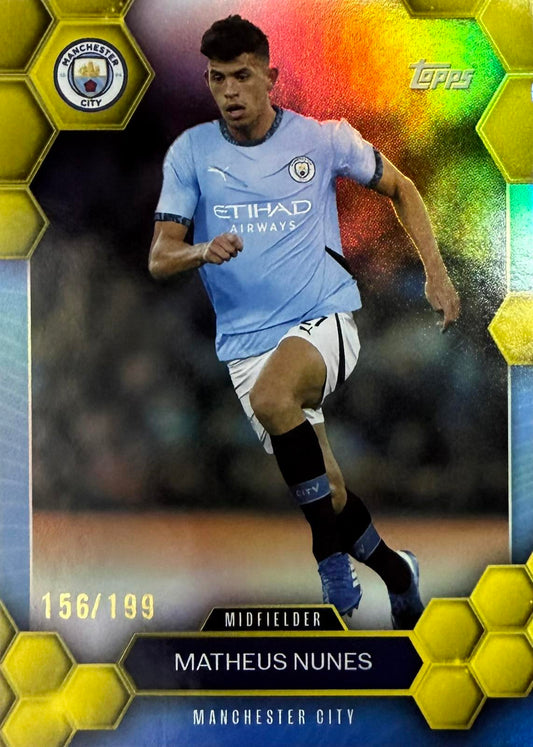 Matheus Nunes Numbered /199 Topps Manchester City Fan Set