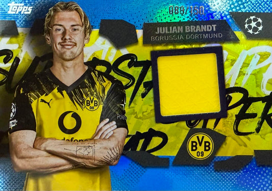 Julian Brandt Match-Worn Patch Numbered /250 Topps Flagship
