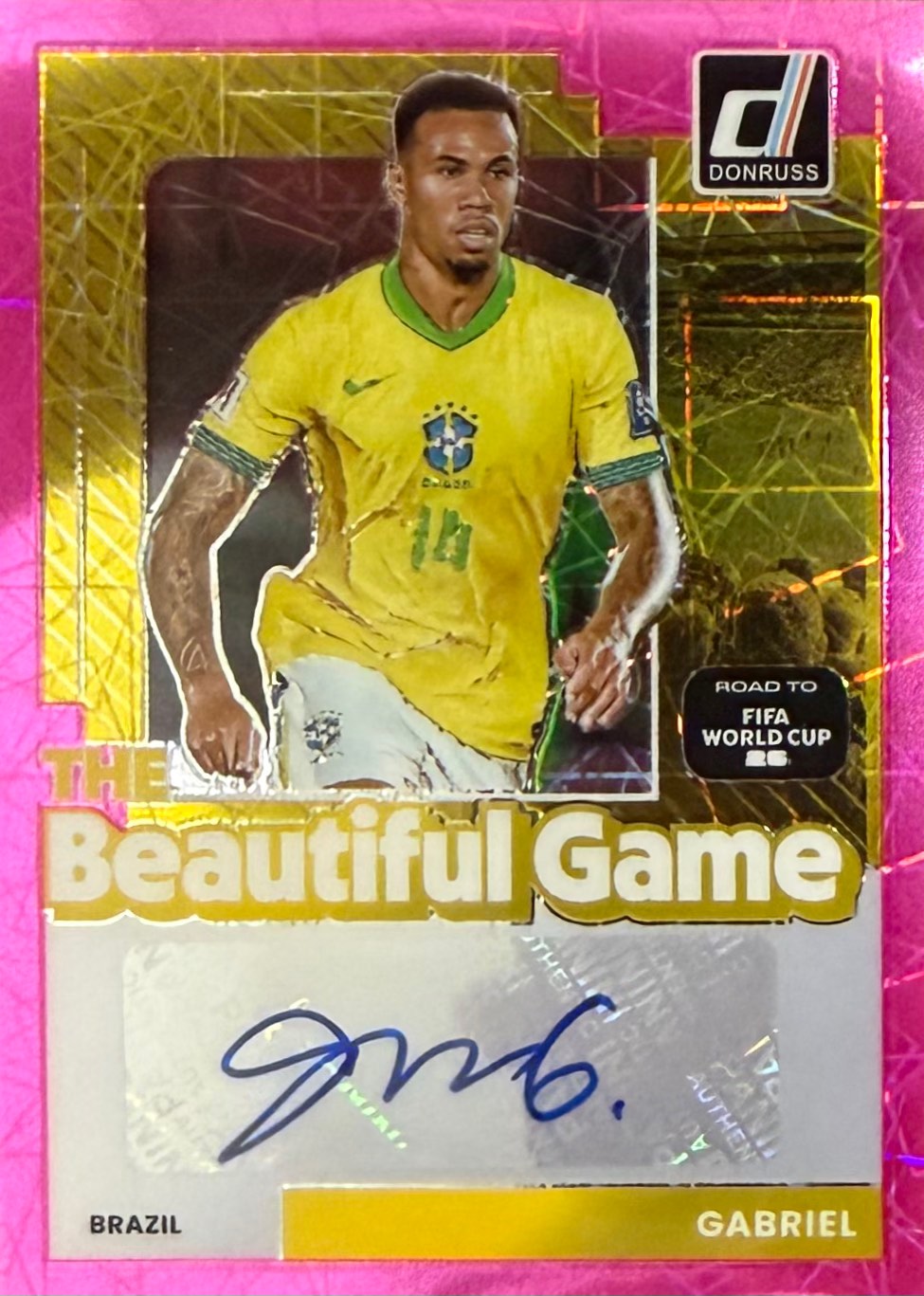 Gabriel Autograph Pink Velocity Panini Donruss World Cup