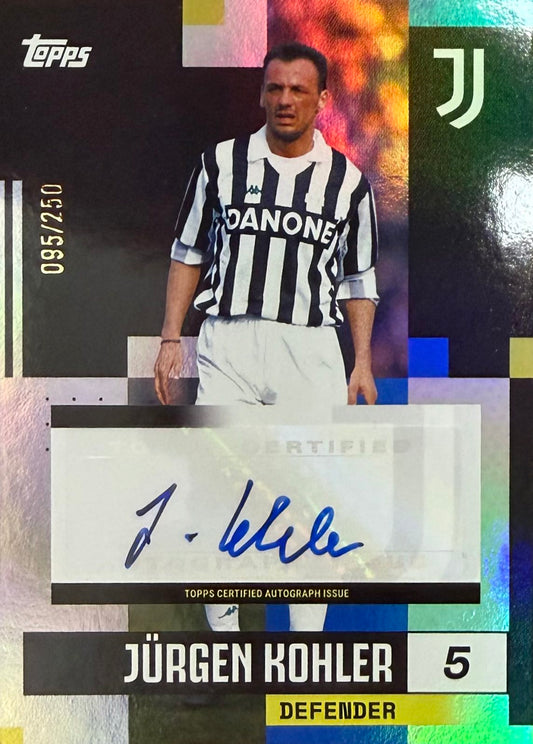 Jurgen Kohler Autograph Numbered /250 Topps Juventus Team Set