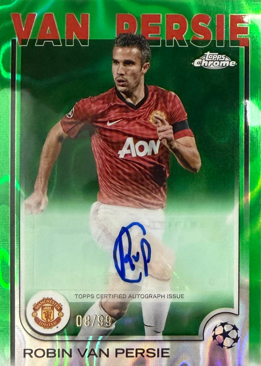 Robin Van Persie Autograph Numbered /99 Topps Chrome