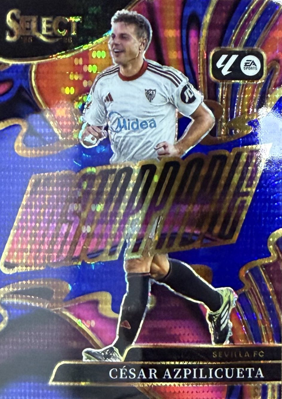 Cesar Azpilicueta Unstoppable Blue Pulsar Panini Select La Liga