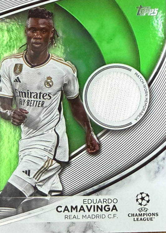 Eduardo Camavinga Match-Worn Patch Numbered /199 Topps