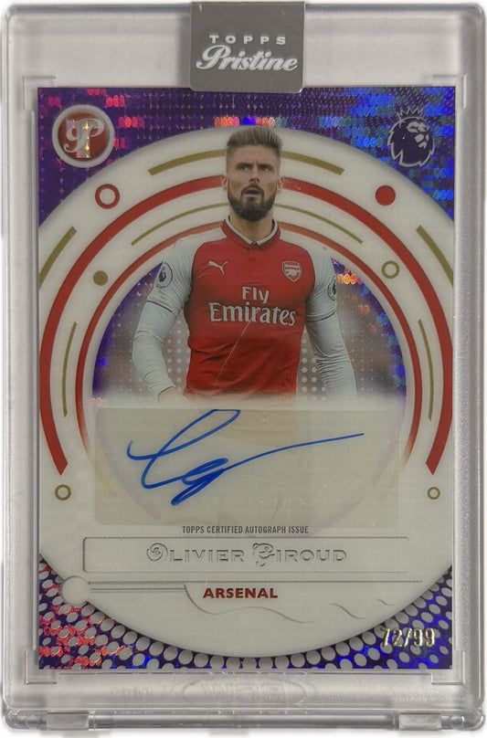Olivier Giroud Autograph Numbered /75 Topps Pristine